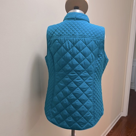 Crown & Ivy Turquoise vest Womens L - Picture 3 of 5